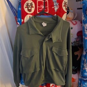Yogalicious Utility Jacket in Forest Green